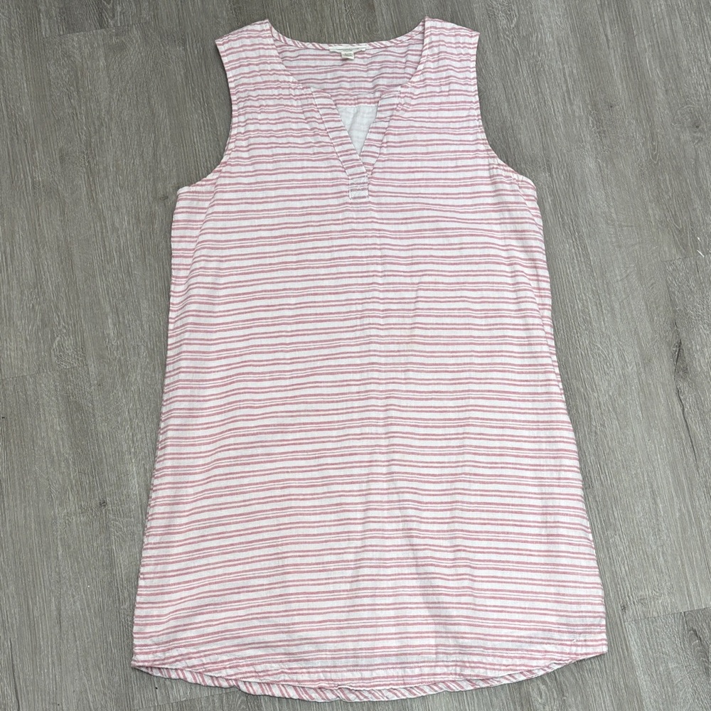Beachlunchlounge Rose and Cream Striped Blouse size large coastal beach